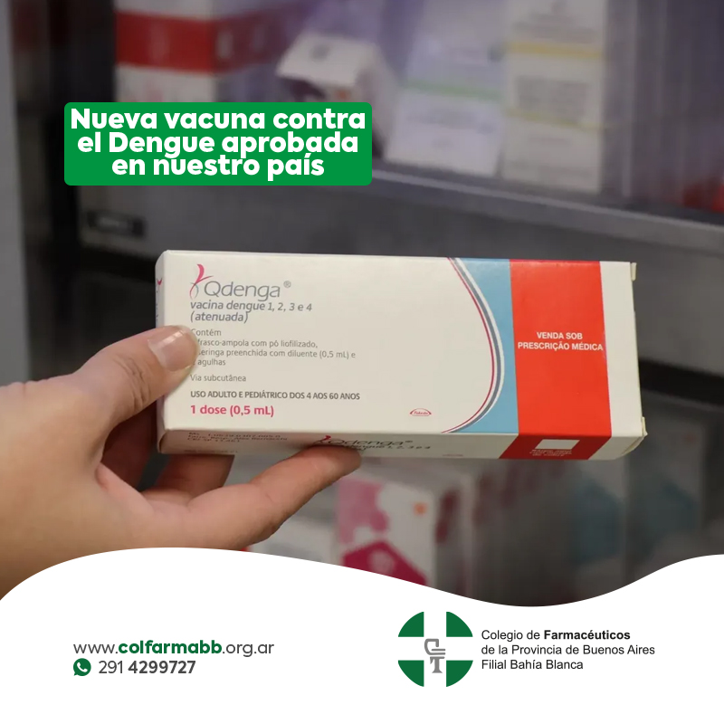 Nueva vacuna contra el Dengue aprobada en nuestro país.